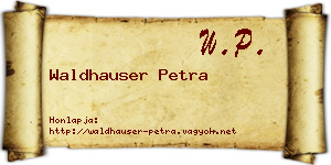 Waldhauser Petra névjegykártya