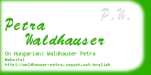 petra waldhauser business card